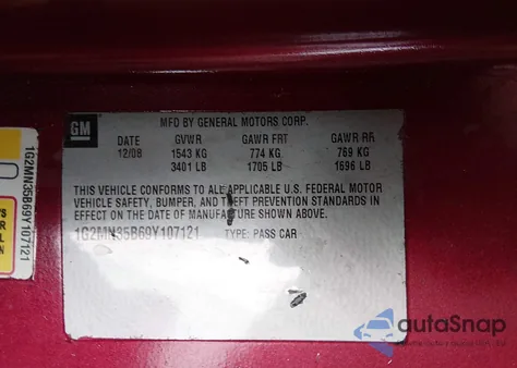 2009 Pontiac Solstice z USA, uszkodzony, nr VIN 1G2MN35B69Y107121